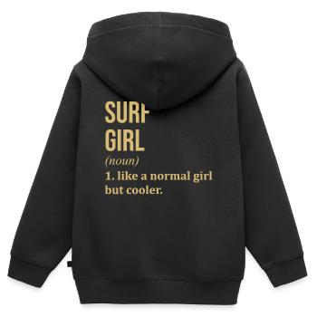 Surf Surf Surf - Sweat Premium à capuche zippé enfant bio - noir - Dos - AI Model Kid Male (0cm)
