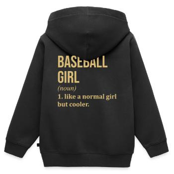 Baseball Baseball Baseball - Kinder Premium Organic Zip Hoodie - Schwarz - Hinten - AI Model Kid Male (0cm)