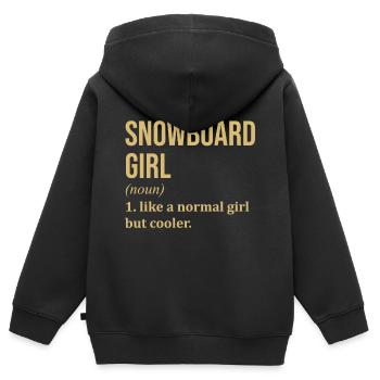 Snowboard Snowboard Snowboard - Kinder Premium Organic Zip Hoodie - Schwarz - Hinten - AI Model Kid Male (0cm)
