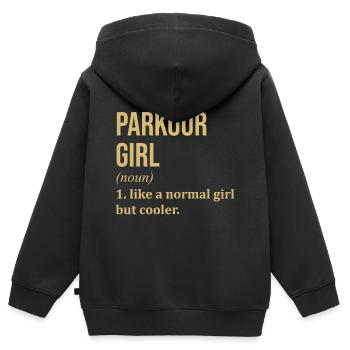 Parkour Parkour Parkour - Kinder Premium Organic Zip Hoodie - Schwarz - Hinten - AI Model Kid Male (0cm)