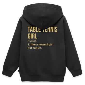 Table Tennis Table Tennis Table Tennis - Kids Premium Organic Zip-up Hoodie - black - Back - AI Model Kid Male (0cm)