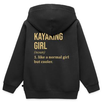 Kajak Kajak Kajak Kajak - Kinder Premium Organic Zip Hoodie - Schwarz - Hinten - AI Model Kid Male (0cm)