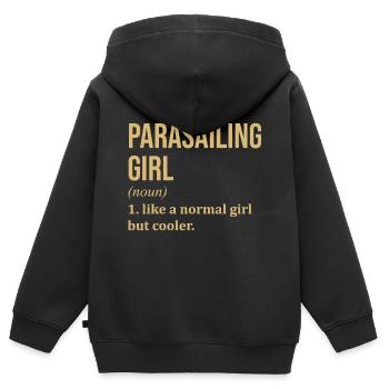 Parachute ascensionnel Parachute ascensionnel Parachute ascensionnel - Sweat Premium à capuche zippé enfant bio - noir - Dos - AI Model Kid Male (0cm)