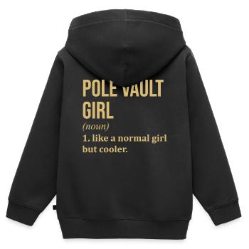 Saut à la perche Saut à la perche Saut à la perche - Sweat Premium à capuche zippé enfant bio - noir - Dos - AI Model Kid Male (0cm)