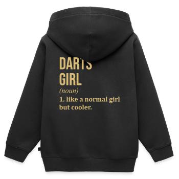 Fléchettes Fléchettes Fléchettes - Sweat Premium à capuche zippé enfant bio - noir - Dos - AI Model Kid Male (0cm)