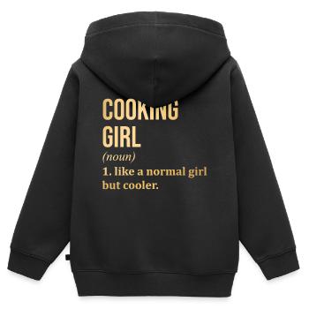 Cuisiner Cuisiner Cuisiner - Sweat Premium à capuche zippé enfant bio - noir - Dos - AI Model Kid Male (0cm)