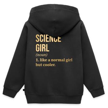 science - Sweat Premium à capuche zippé enfant bio - noir - Dos - AI Model Kid Male (0cm)