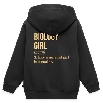Biologie Biologie Biologie Biologie - Kinder Premium Organic Zip Hoodie - Schwarz - Hinten - AI Model Kid Male (0cm)