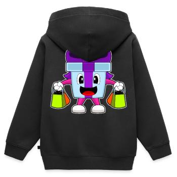 Forfait Achats de Noël - Sweat Premium à capuche zippé enfant bio - noir - Dos - AI Model Kid Male (0cm)