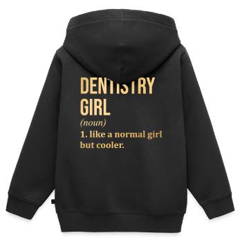 Dentist Dentist Dentist - Kids Premium Organic Zip-up Hoodie - black - Back - AI Model Kid Male (0cm)