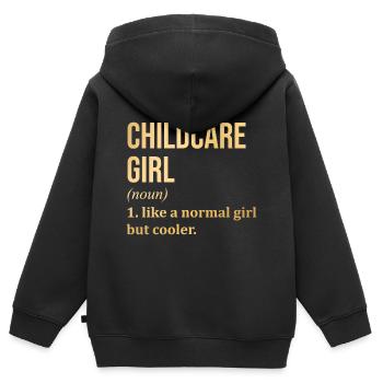 Garde d’enfants Garde d’enfants Garde d’enfants - Sweat Premium à capuche zippé enfant bio - noir - Dos - AI Model Kid Male (0cm)