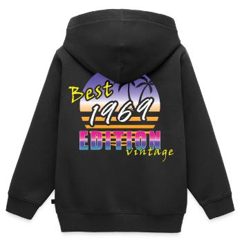 Best Edition 1969 - Kinder Premium Organic Zip Hoodie - Schwarz - Hinten - AI Model Kid Male (0cm)