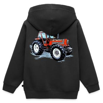 Tracteur Turbo DT 160 90 - Sweat Premium à capuche zippé enfant bio - noir - Dos - AI Model Kid Male (0cm)