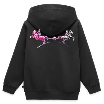Magdeburger | Magdeburg | Halbkugel-Experiment - Kinder Premium Organic Zip Hoodie - Schwarz - Hinten - AI Model Kid Male (0cm)