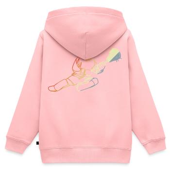 Lacrosse Torhüter Vintage - Kinder Premium Organic Zip Hoodie - Rosa - Hinten - AI Model Kid Female (0cm)