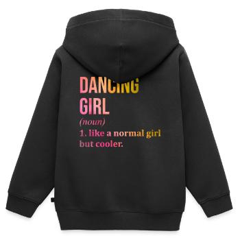 danseur - Sweat Premium à capuche zippé enfant bio - noir - Dos - AI Model Kid Male (0cm)