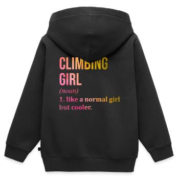 Klettern Klettern Klettern Klettern - Kinder Premium Organic Zip Hoodie - Schwarz - Hinten - AI Model Kid Male (0cm)