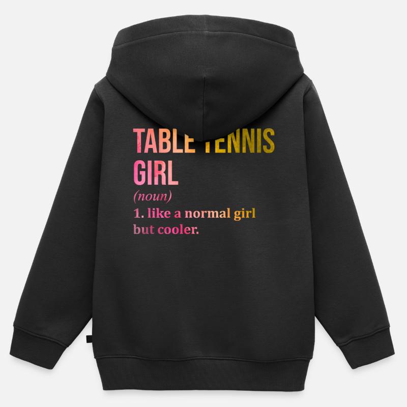 ping-pong - Sweat Premium à capuche zippé enfant bio - noir