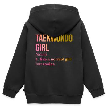 Taekwondo Taekwondo Taekwondo - Kinder Premium Organic Zip Hoodie - Schwarz - Hinten - AI Model Kid Male (0cm)