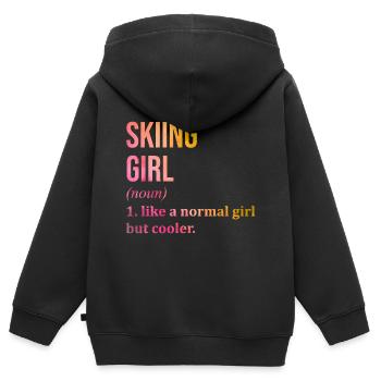 Ski - Kids Premium Organic Zip-up Hoodie - black - Back - AI Model Kid Male (0cm)