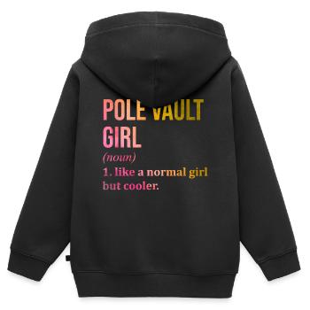 Saut à la perche Saut à la perche Saut à la perche - Sweat Premium à capuche zippé enfant bio - noir - Dos - AI Model Kid Male (0cm)