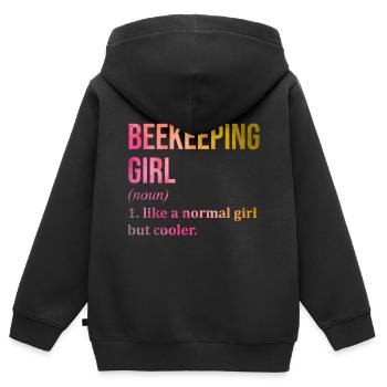 Imker, Imker, Imker - Kinder Premium Organic Zip Hoodie - Schwarz - Hinten - AI Model Kid Male (0cm)