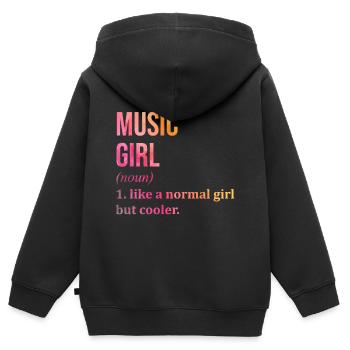 Musik Musik Musik - Kinder Premium Organic Zip Hoodie - Schwarz - Hinten - AI Model Kid Male (0cm)