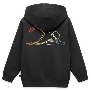 Style rétro de natation - Sweat Premium à capuche zippé enfant bio - noir - Dos - AI Model Kid Male (0cm)