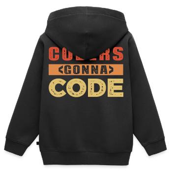 Mot du développeur - Sweat Premium à capuche zippé enfant bio - noir - Dos - AI Model Kid Male (0cm)