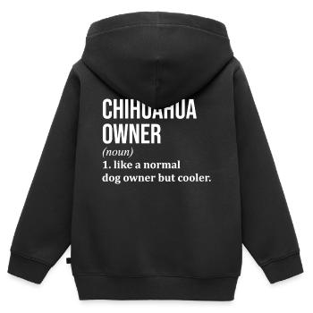 Chihuahua Chihuahua Chihuahua - Kinder Premium Organic Zip Hoodie - Schwarz - Hinten - AI Model Kid Male (0cm)