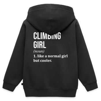 Klettern Klettern Klettern Klettern - Kinder Premium Organic Zip Hoodie - Schwarz - Hinten - AI Model Kid Male (0cm)