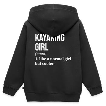Kajak Kajak Kajak Kajak - Kinder Premium Organic Zip Hoodie - Schwarz - Hinten - AI Model Kid Male (0cm)