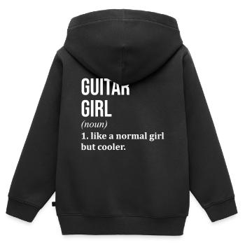 Gitarre Gitarre Gitarre - Kinder Premium Organic Zip Hoodie - Schwarz - Hinten - AI Model Kid Male (0cm)