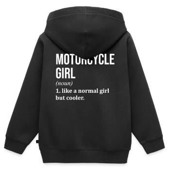 Motorrad Motorrad Motorrad Motorrad - Kinder Premium Organic Zip Hoodie - Schwarz - Hinten - AI Model Kid Male (0cm)