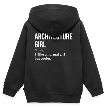 Architekt Architekt Architekt Architekt - Kinder Premium Organic Zip Hoodie - Schwarz - Hinten - AI Model Kid Male (0cm)