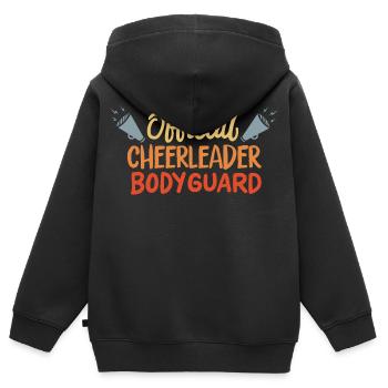Offizieller Cheerleader Bodyguard - Kinder Premium Organic Zip Hoodie - Schwarz - Hinten - AI Model Kid Male (0cm)