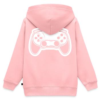 Videospiel Controller Zeichnung - Kinder Premium Organic Zip Hoodie - Rosa - Hinten - AI Model Kid Female (0cm)