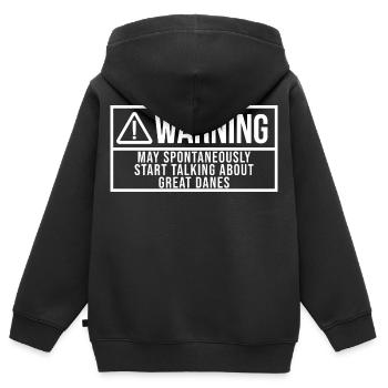 Deutsche Dogge - Kinder Premium Organic Zip Hoodie - Schwarz - Hinten - AI Model Kid Male (0cm)
