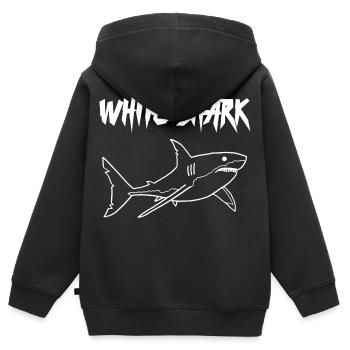Weißer Hai - Kinder Premium Organic Zip Hoodie - Schwarz - Hinten - AI Model Kid Male (0cm)