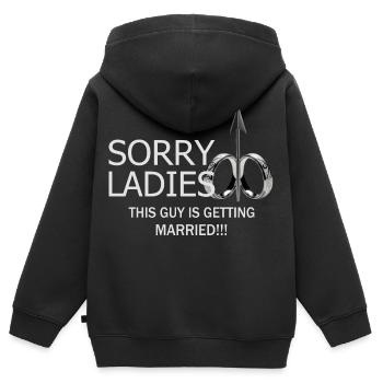 Mann wird Heiraten - Kinder Premium Organic Zip Hoodie - Schwarz - Hinten - AI Model Kid Male (0cm)