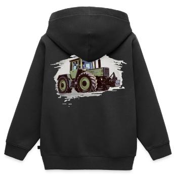 MB-trac 1300er mit Gewichten - Kinder Premium Organic Zip Hoodie - Schwarz - Hinten - AI Model Kid Male (0cm)