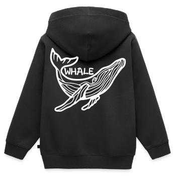 Der Riese der Meere - Kinder Premium Organic Zip Hoodie - Schwarz - Hinten - AI Model Kid Male (0cm)