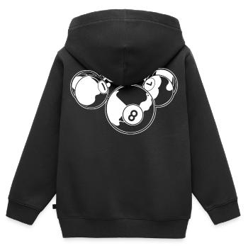 8 Ball Billiards - Kids Premium Organic Zip-up Hoodie - black - Back - AI Model Kid Male (0cm)