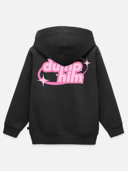 Dump Him - Dichiarazione Y2K femminile - Felpa Premium con cappuccio con zip bambino bio - nero