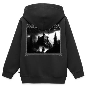 Dungeon Synth - Kinder Premium Organic Zip Hoodie - Schwarz - Hinten - AI Model Kid Male (0cm)