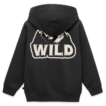In die Wildnis [Weiß] - Kinder Premium Organic Zip Hoodie - Schwarz - Hinten - AI Model Kid Male (0cm)