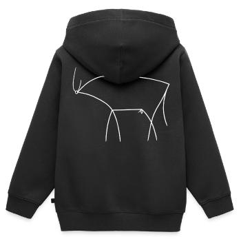 Bull - Kids Premium Organic Zip-up Hoodie - black - Back - AI Model Kid Male (0cm)