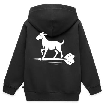 Bock auf Dart - Sweat Premium à capuche zippé enfant bio - noir - Dos - AI Model Kid Male (0cm)