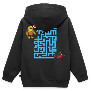 Das Labyrinth der Liebe - Kinder Premium Organic Zip Hoodie - Schwarz - Hinten - AI Model Kid Male (0cm)