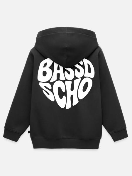 Bassd scho - Kinder Premium Organic Zip Hoodie - Schwarz